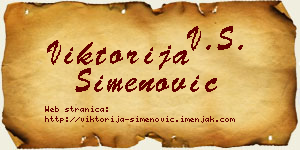 Viktorija Simenović vizit kartica